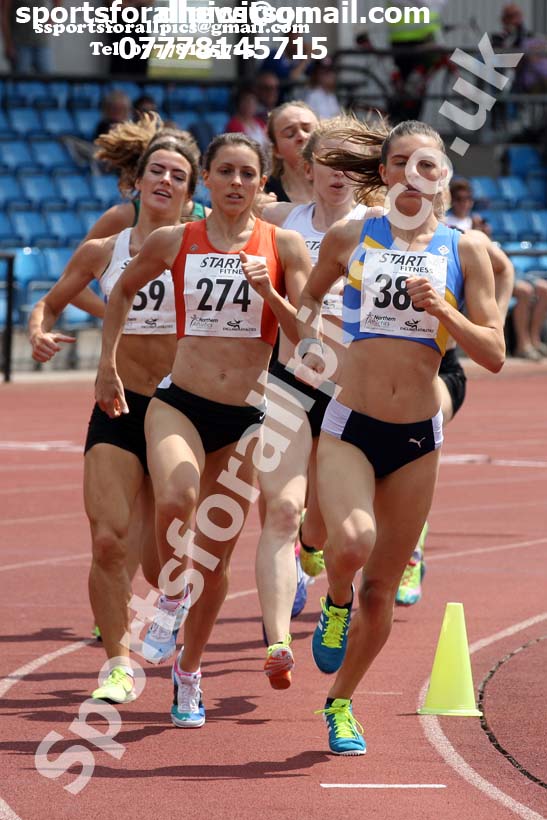Senior womens 800 metres, Northern Senior and Under-20s Champs., Sports City, Manchester. Photo: David T. Hewitson/Sports for All Pics